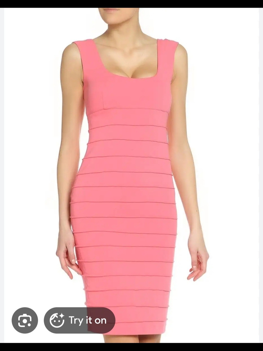 Denny Rose Sleeveless Pink Bodycon Dress